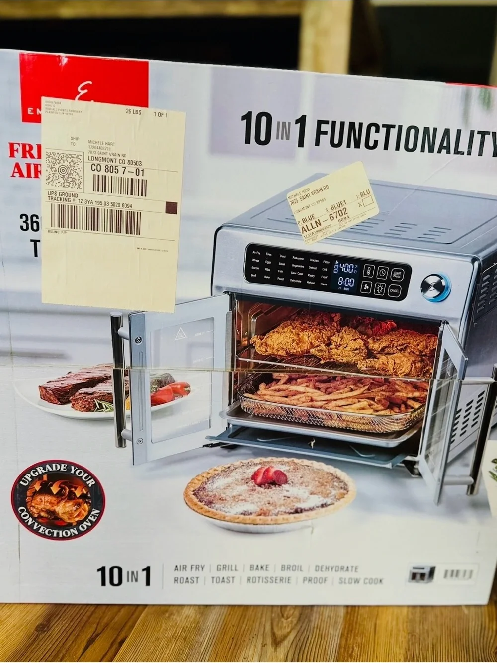 New in box | Emeril Lagasse French Door AirFryer 360 Stainless Steel 10-in-1